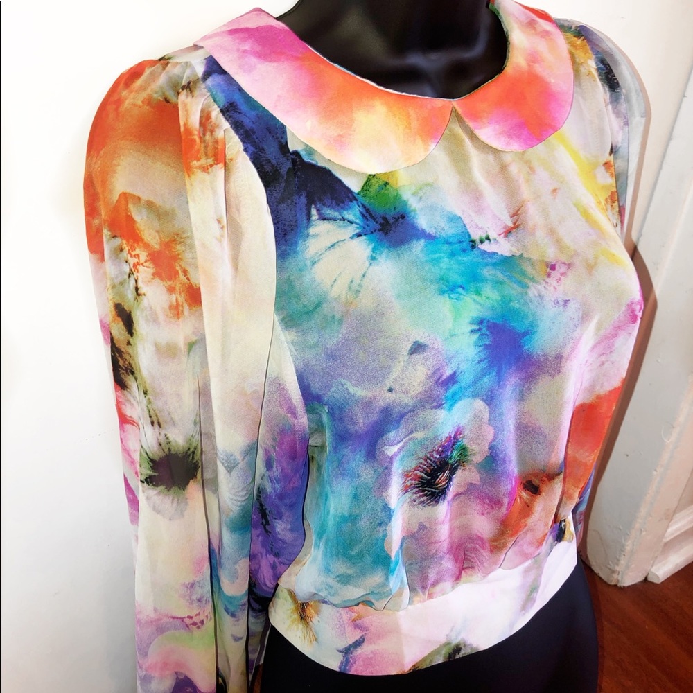 Watercolor bottom tie top 💜✨